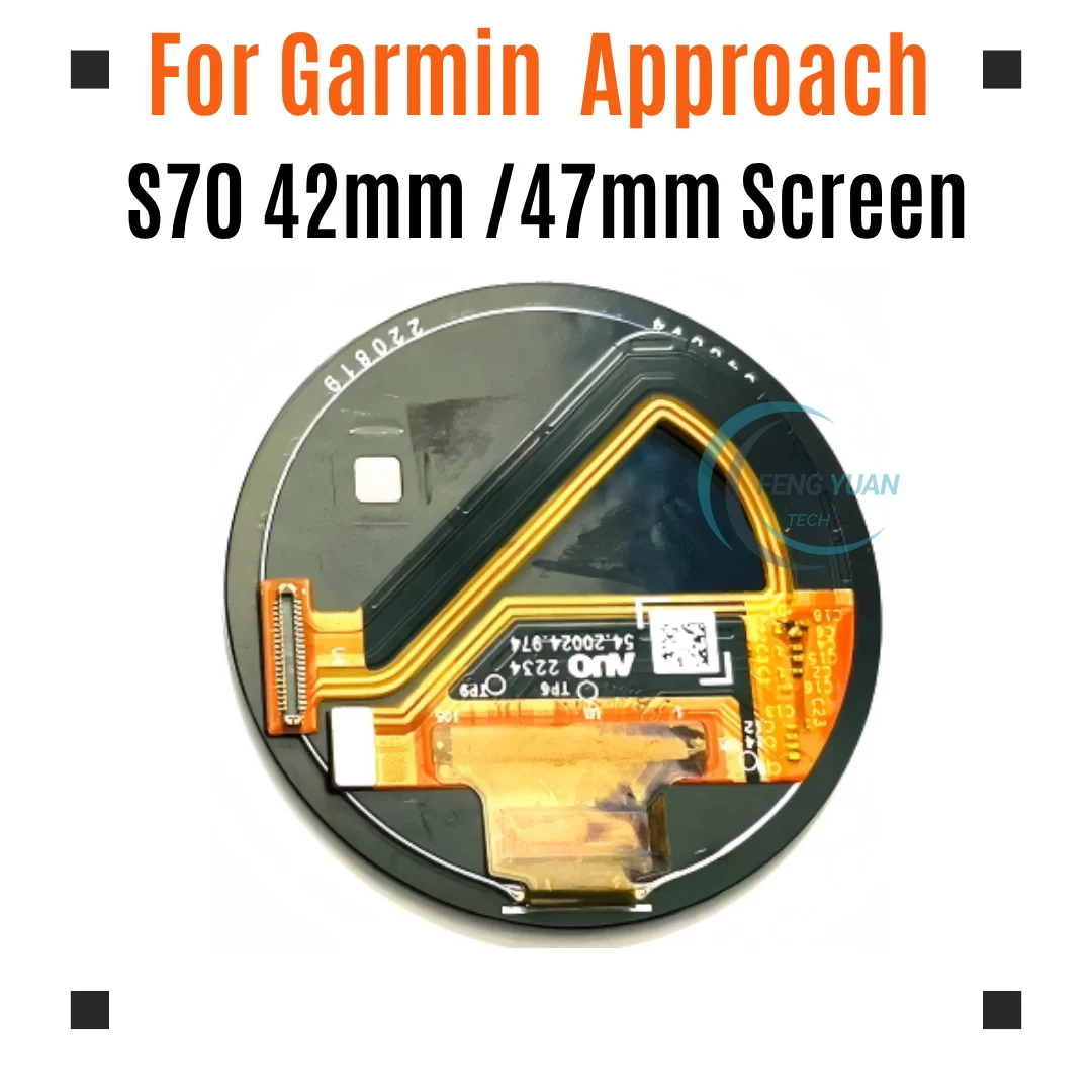 For Garmin Approach S70 42mm 47mm AMOLED Display Touch Screen Replacement Golf Watch Repair Parts