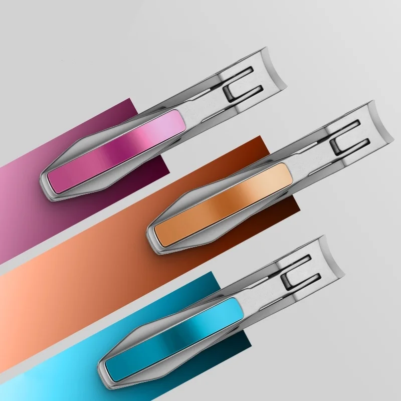 

Дизайн блокировки кнопок, триммеры для маникюра с защитой от брызг, машинка для стрижки ногтей с большим отверстием, инструменты для стрижки ногтей из порошка из нержавеющей стали, литье под давлением