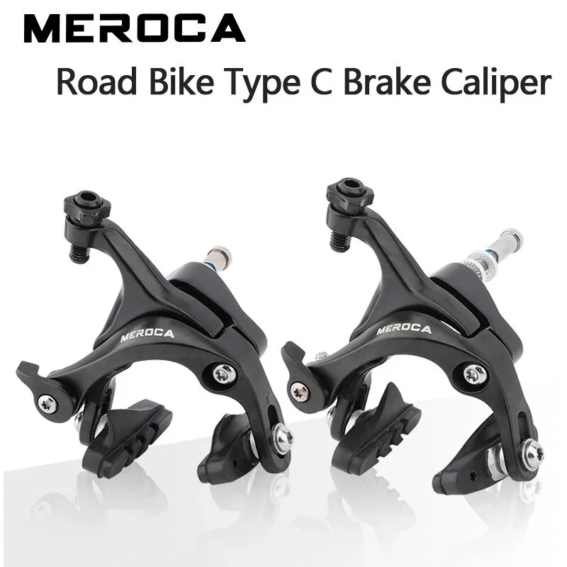 MEROCA Road Bike Dual-Pivot C-Brakes Aluminum Alloy, 47-57mm Reach, Front/Rear Calipers, for Fixed Gear/Road Bikes Cycling Parts