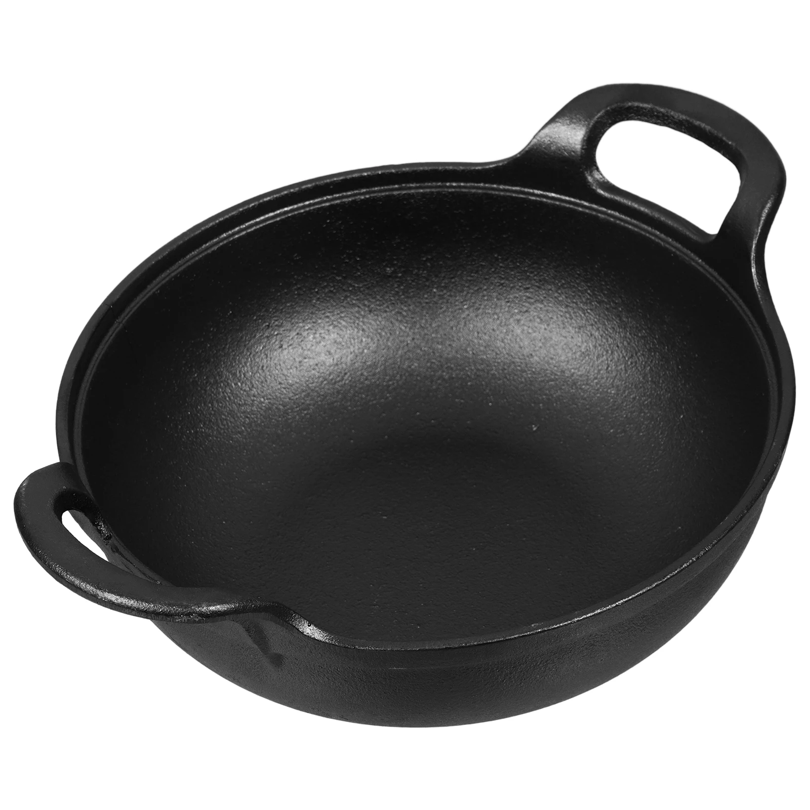 

Cast Iron Stew Pot Skillet Soup Pan Thickened Non-Stick Round Bottom Household Cooking Pot for Outdoor Picnic Camping
