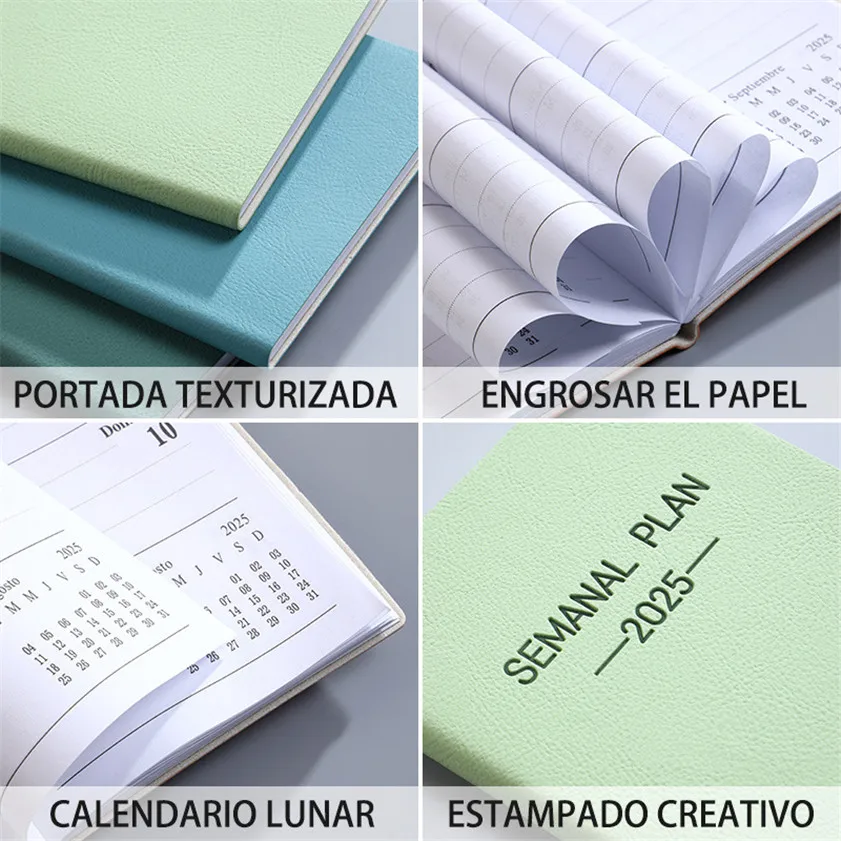 Agenda Escolar 2024 2025 Español Daily Notebook School Weekly Planner Portable Diary Notepad 365 Day Writing Note Books Libretas