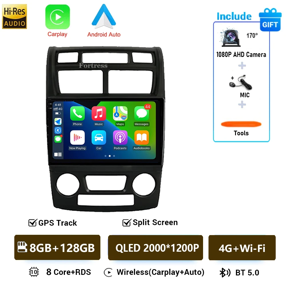 Autoradio voor Kia Sportage 2 2007 2008 2009 Multimedia Speler 2 Din Android 16 Carplay Auto Stereo GPS DVD Head Unit 5G WIFI
