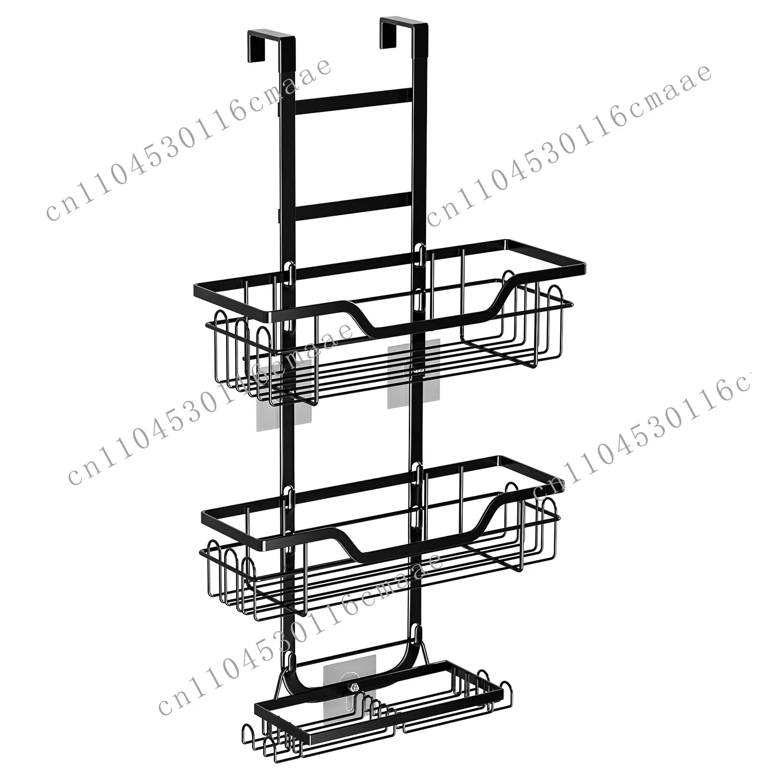 No punching bathroom rack, door rear rack, wall hanging layered hanging basket shelf, toilet shower room storage rack