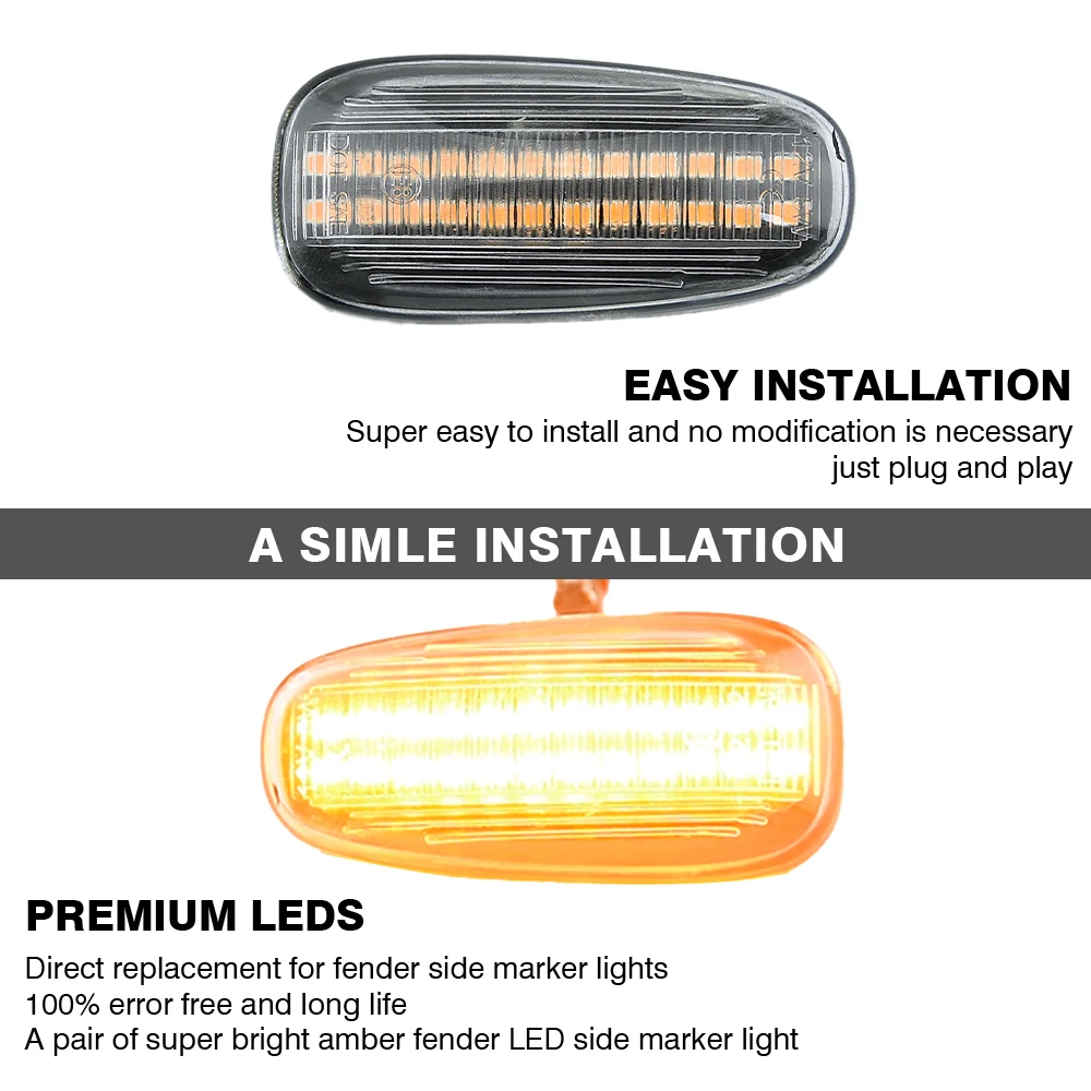 2x ديناميكية بدوره مصباح إشارة لأوبل زافيرا A 1999-2005 لأوبل أسترا G 1998-2009 الجانب ماركر مصباح الوامض المتتابع