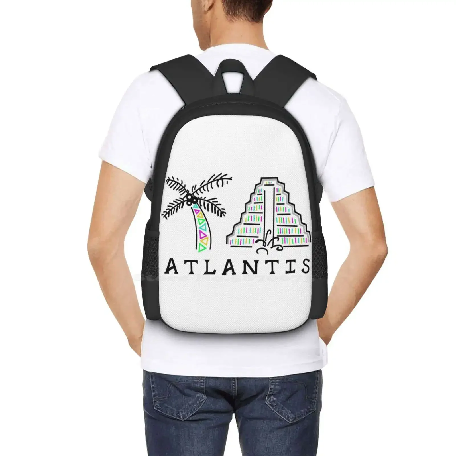 أتلانتس رائجة البيع حقيبة مدرسية على ظهره حقائب الموضة أتلانتس باهاماس السفر الربيع كسر الصيف متعة المياه المحيط الوجهة حلم #6