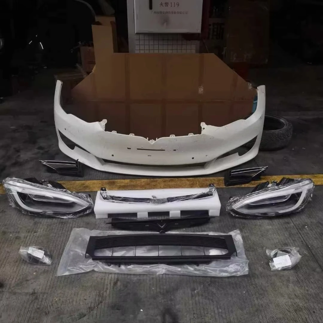 

For model S Upgrade Modified Body Kit Light Emitting Diode Headlights Original Front Bumper