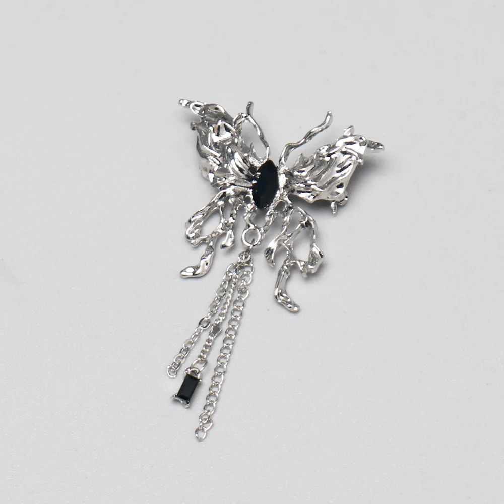 Pearl Tassel Butterfly Brooch Long Tassel Insect Butterfly Pin Corsage Lady Party Jewelry Gifts