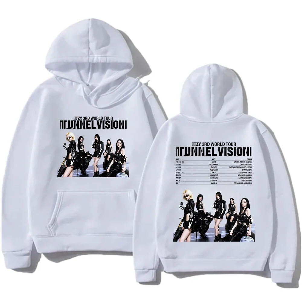 ITZY 3rd World Tour sudaderas con capucha estampadas nueva moda Kpop hombres mujeres sudadera Otoño Invierno Casual manga larga con capucha Kpop jerseys