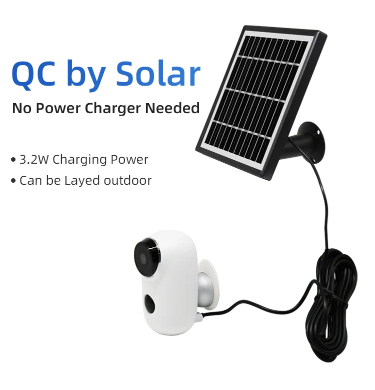 

2MP 1080P Solar Power WIFI IP Camera Wire-Free Full Color AI Humanoid Detection Home Security Baby Monitor