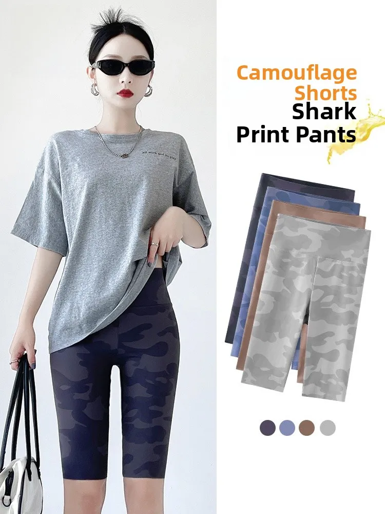 

Брюки для йоги длиной пять четвертей, женские летние тонкие уличные велосипедные брюки Fitn orts ark, брюки для фитнеса с высокой талией, штаны...