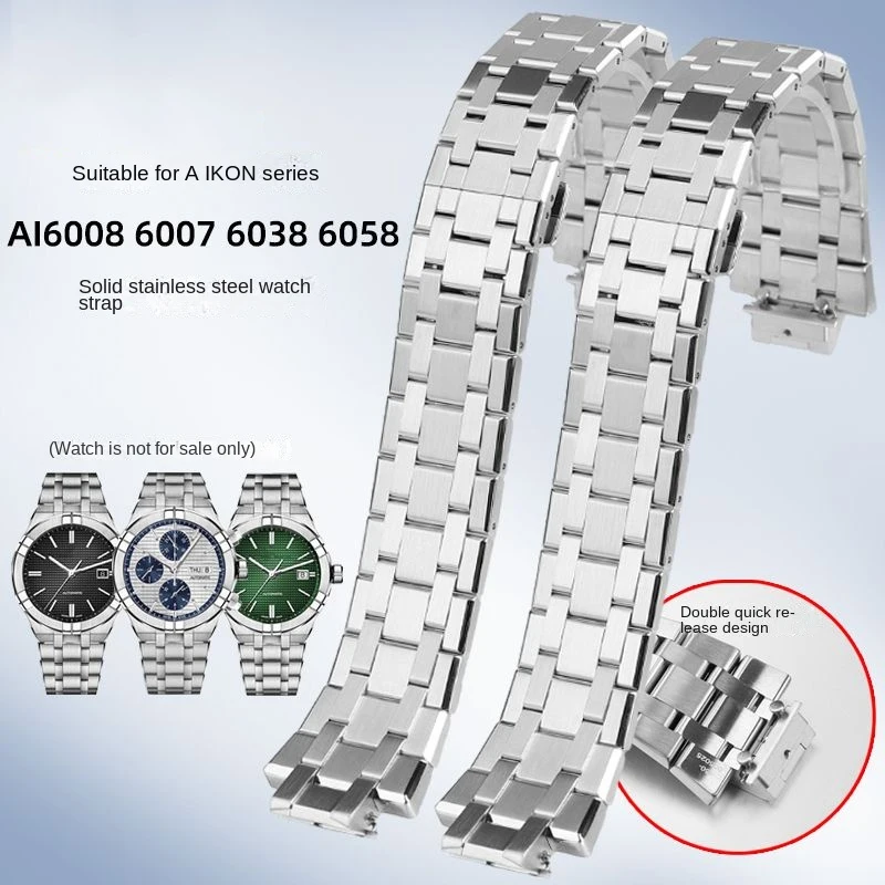 New High Quality Stainless Steel Watchband Strap For MAURICE LACROIX AIKON Series AI6008 AI6007 AI6038 AI6058 AI1108 Watch Chain