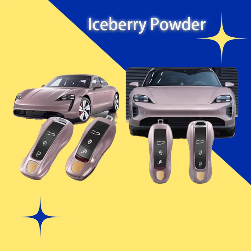 

Iceberry Powder for Porsche Panamera Spyder Carrera Macan Boxster Cayman Cayenne 911 970 981 991 Car Key Case Cover Fob Replace