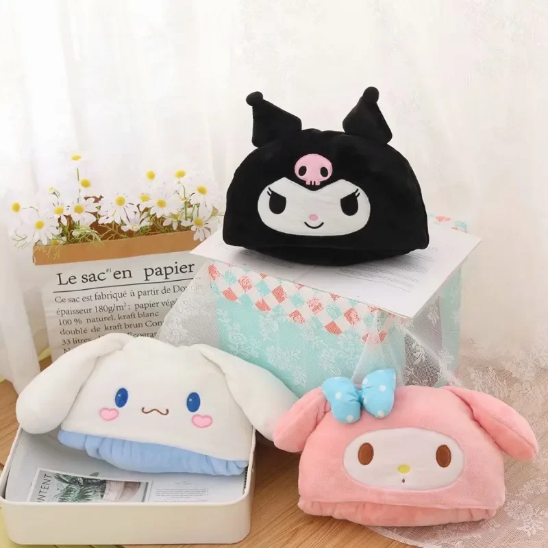 Sanrio Kawaii Kuromi Hooded Cloak Blanket My Melody Cinnamoroll Anime Girls Travel Portable Thickened Lunch Break Thermal Cloak