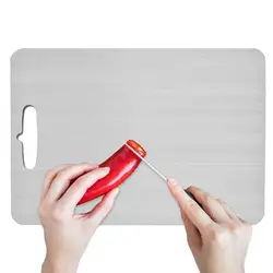 Titanium Cutting Boards for Kitchen, Stainless Steel Cutting Board, 304 Stainless Steel Double-Sided Food Grade Cutting Board