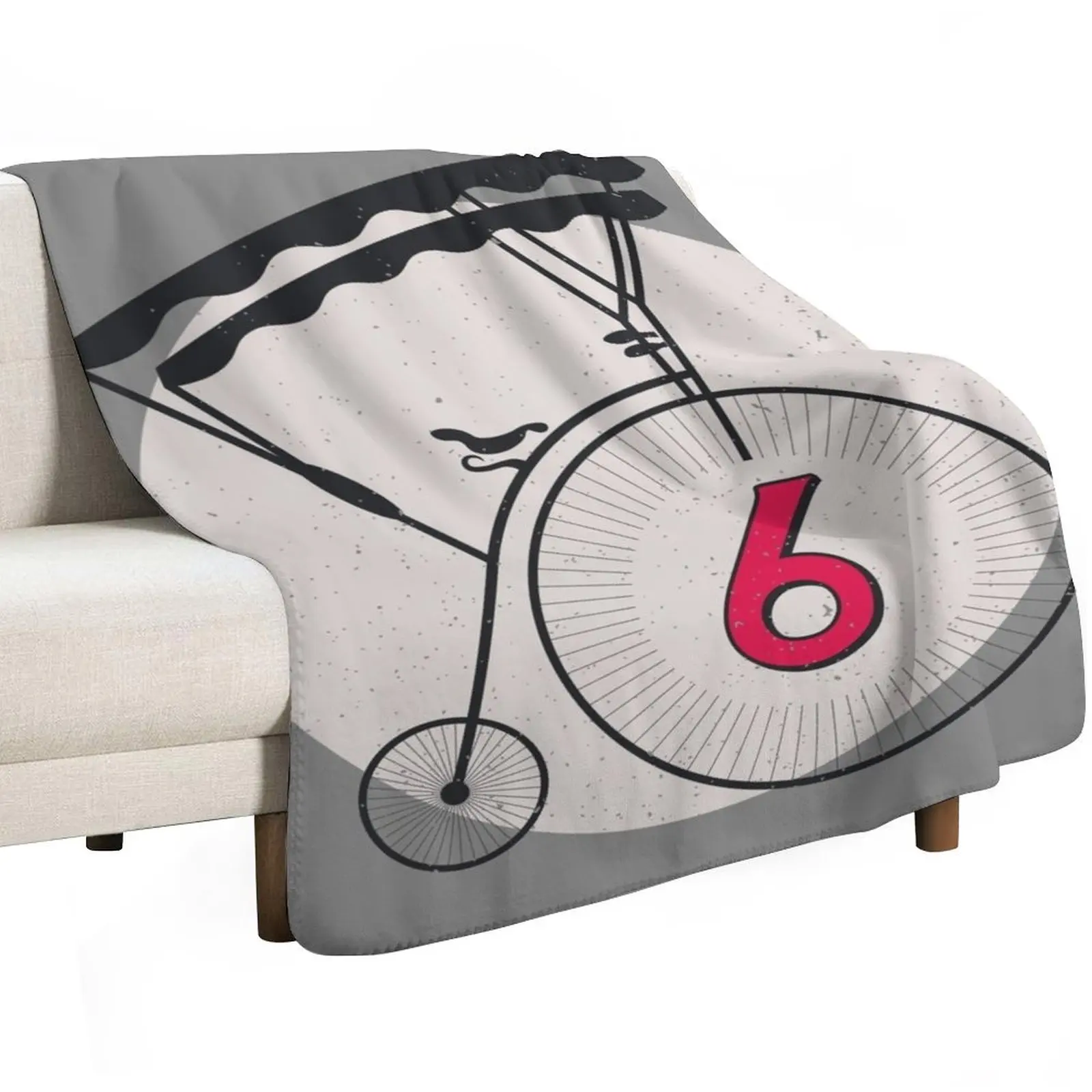 The Prisoner Penny Farthing Number 6 Vintage Design Throw Blanket Soft anime Luxury Throw Cute Blankets
