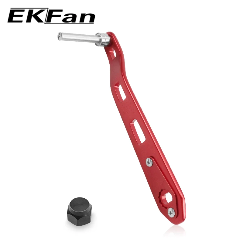 EKFan Double holes Alloy handle 5MM Axle shaft 135MM Length 5x9x3MM bearings for Dawa Bastcast Reel DIY