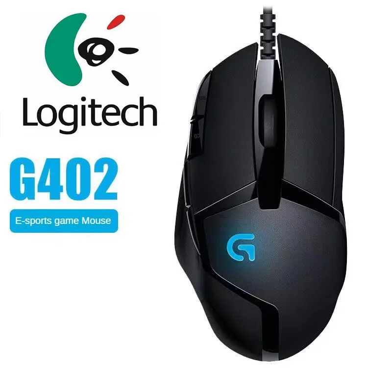 로지텍 G402 유선 e-스포츠 마우스, 얇고 가벼운 전문 게이밍 컴퓨터 주변기기, Csgo 로지텍 마우스, 게이머 럭셔리, 신제품