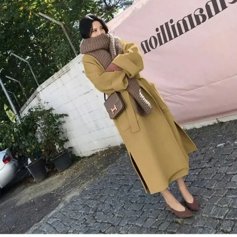 2023 Autumn and Winter New Korean Version Loose Academy Wind Mori Department in The Long Woolen Coat Fashion Relaxation Female