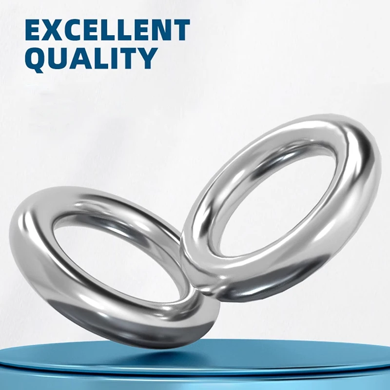 

304 Stainless Steel Circle Rings Solid Welded O Ring Iron Ring Pet Pull Ring Fishing Net Pull Round Ringss HangerM3-M7