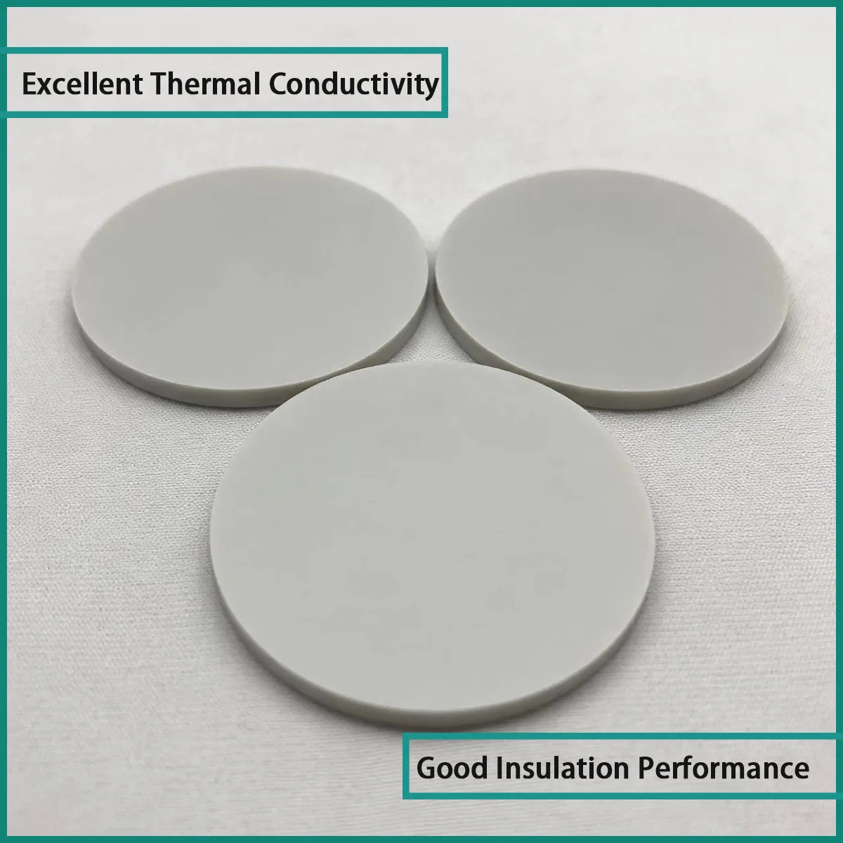 Thickness 0.38mm/0.5mm/0.63mm/1mm Aluminum Nitride Ceramic Circular Plate for Semiconductor Packaging, Etc