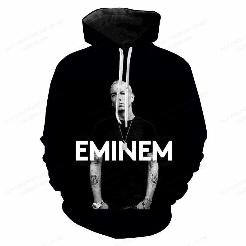 Rapper eminem 3D-Druck Hoodies Männer Frauen Mode Hoodie Sweat shit Mädchen Mäntel Rap Rock schwitzt Frauen kleidung übergroß