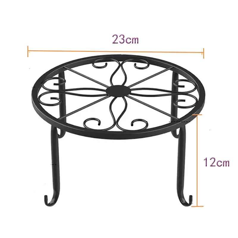 2-Tiered Tall Plant Stand Metal Plant Shelf Supports Rack for Indoor Outdoor Home Decoration