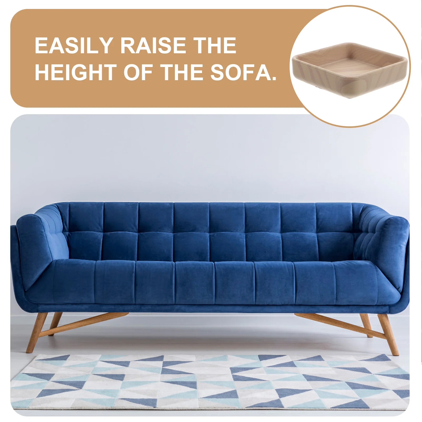 

4Pcs Wood Grain Furniture Leg Cups Non Slip Chair Table Bed Frame Wheel Stoppers Floor Protectors Carpet Protectors Scratch