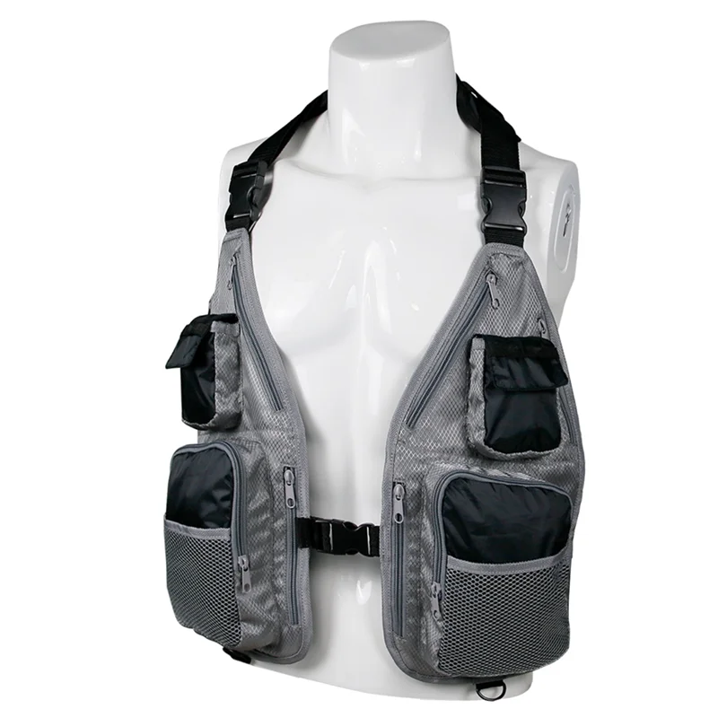Fishing Vest Mesh Breathable Fishing Vest Mountaineering Casual Sleeveless Jacket Adjustable Outdoor image 4