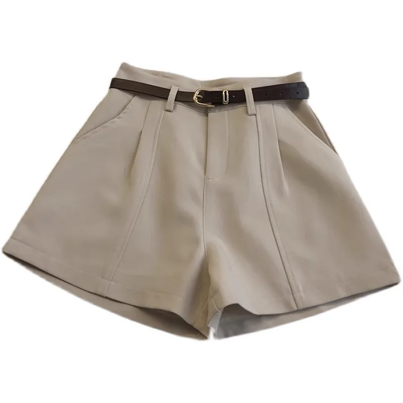 Loose High Waist White Shorts Women's Casual Fashion Spring Summer Wide Leg Pants New Style Outdoor Wear Versatile 2025 Suit