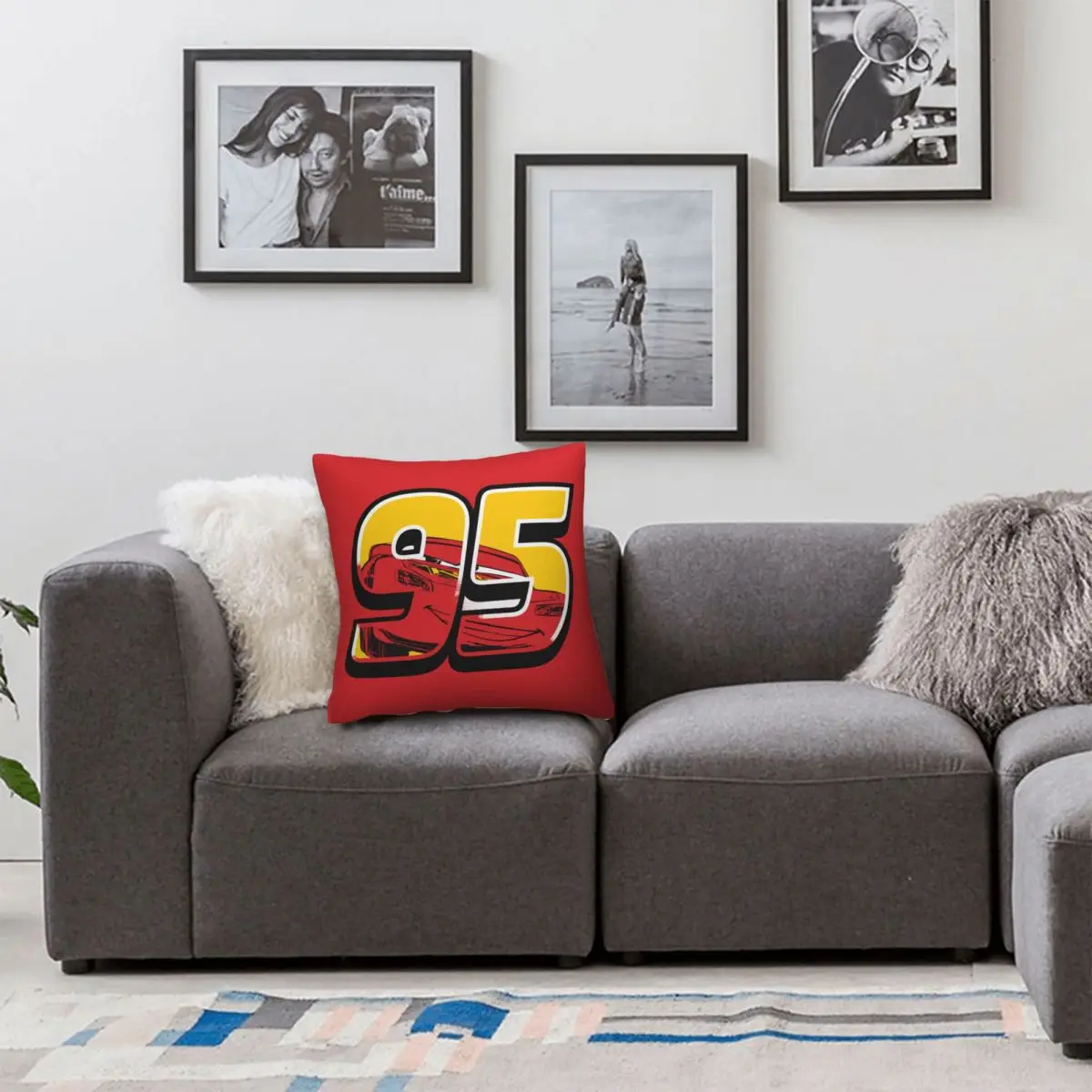 Lightning McQueen Go 95 Pillowcase Printing Polyester Cushion Cover Gift Cars Pillow Case Cover Home Wholesale 40X40cm