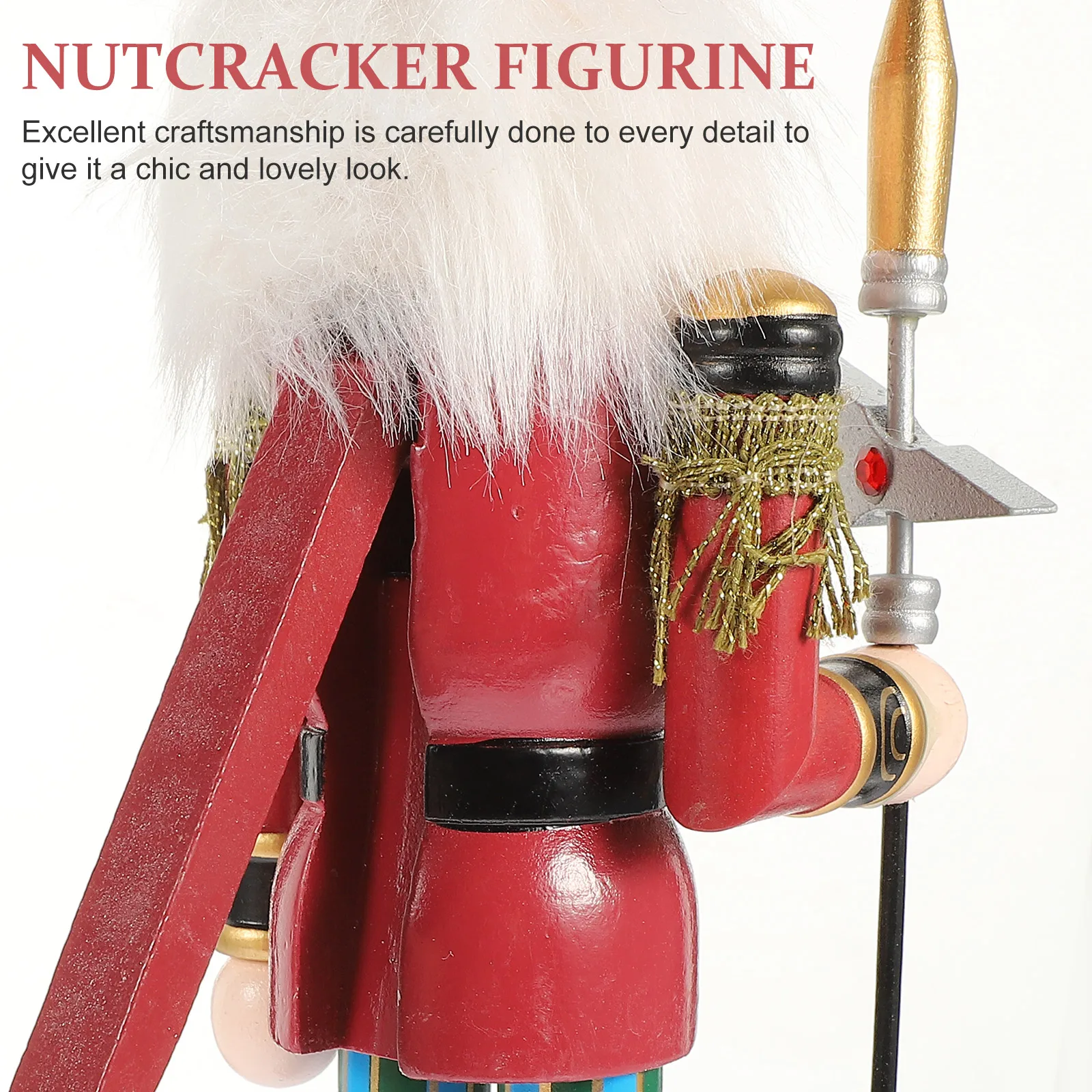 

Christmas Nutcracker Crown Decoration Wooden Nutcracker Statue Xmas Table Ornament Holiday Home Decor Xmas Decor