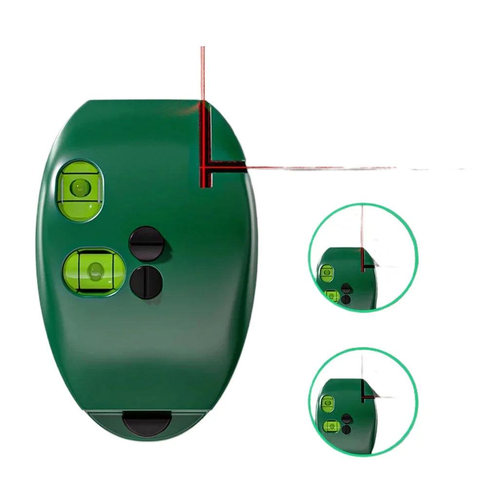 High Precision 90 Degree Infrared Laser Level Mouse Shape Portable Tool, Wall Construction Alignment and Long Distance Measuring