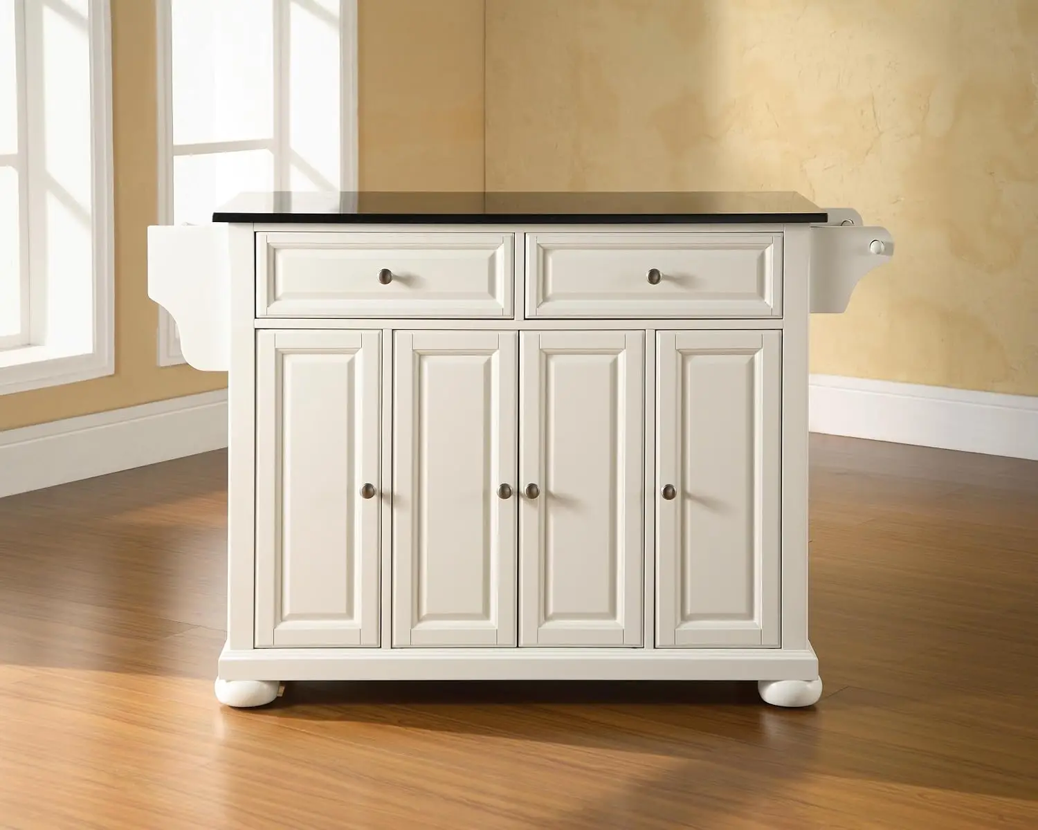 Rolling Kitchen Island With Granite Top, Storage Shelf & Wheels For Home Dining, 52 Inch, Customized