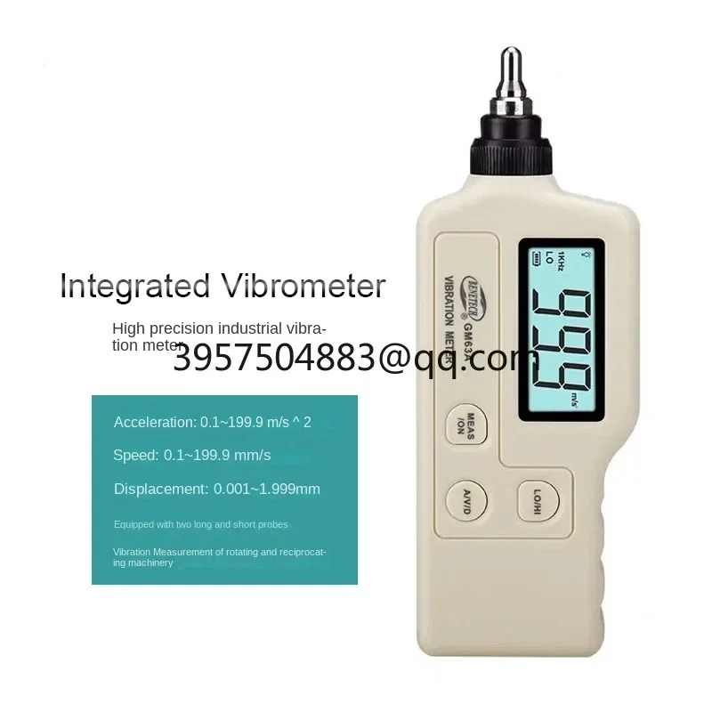 Gm63a Vibration Measurer Portable High-Precision Handheld Seismograph Probe Vibration Tester Motor Detection