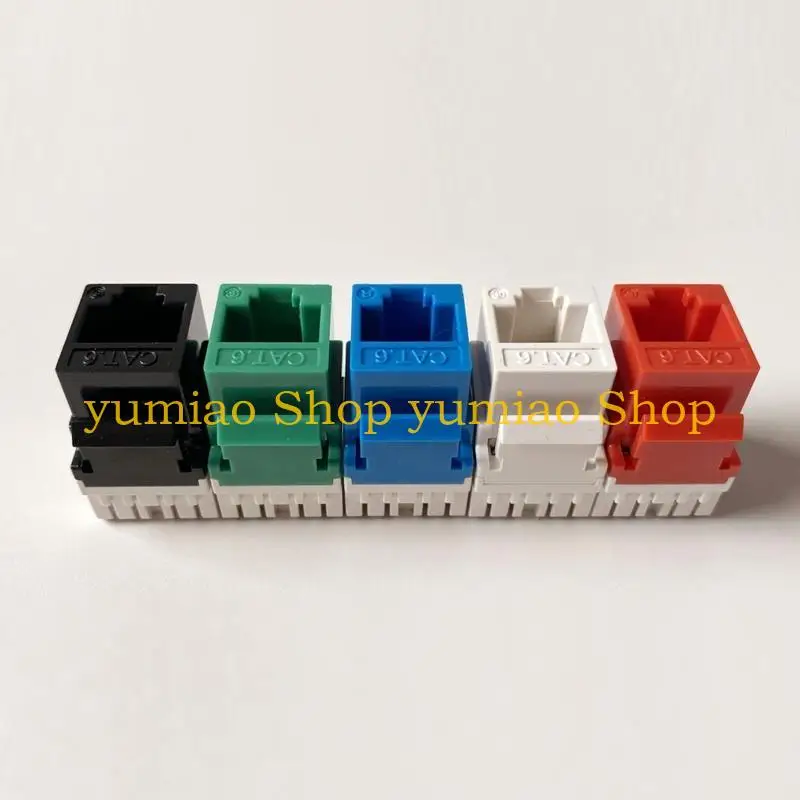 587B CAT6 RJ45 Keystone Female Coupler Insert Connector Socket Adapter Port for Wall Plate Outlet Panel White