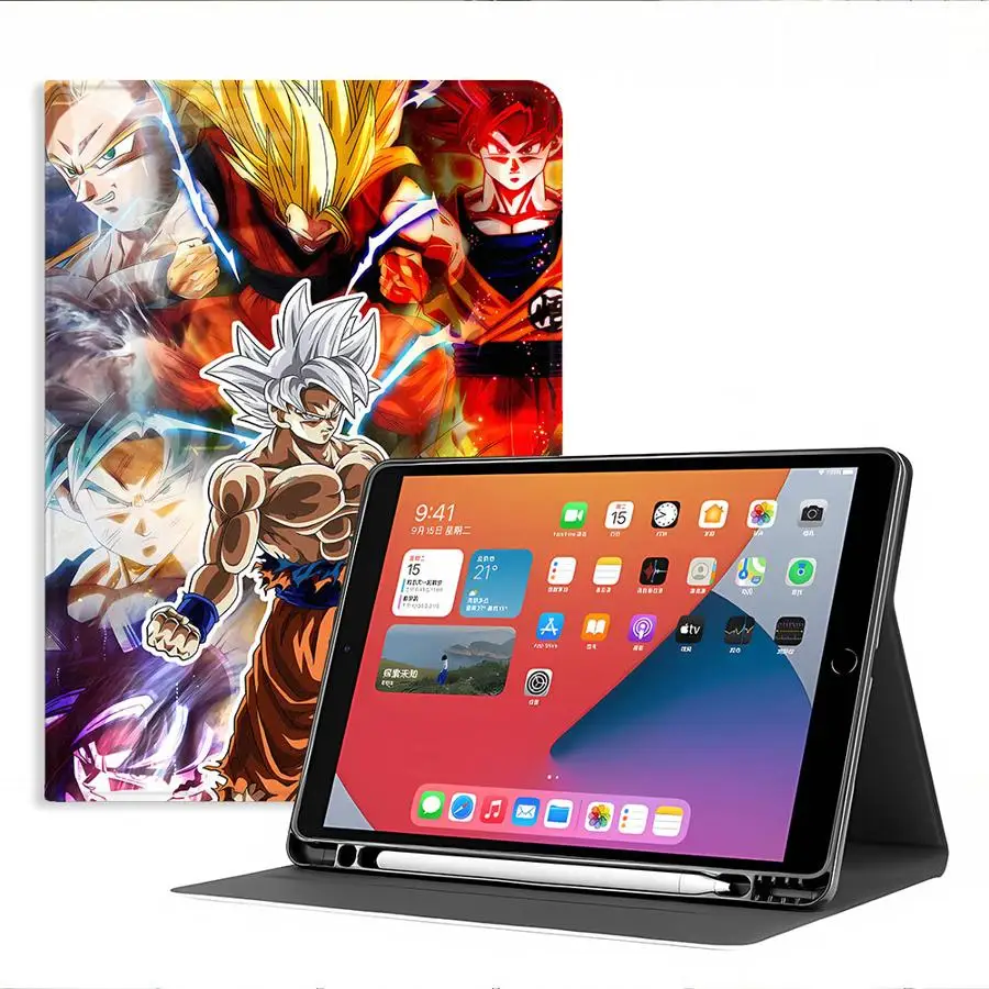with Pencil Slot Case for Samsung Galaxy Tab S11 A11 A9Plus S10 Plus S10FE A7 Lite S9+ S10 Lite A8 S9 FE S7 S8+ DragonS BallS