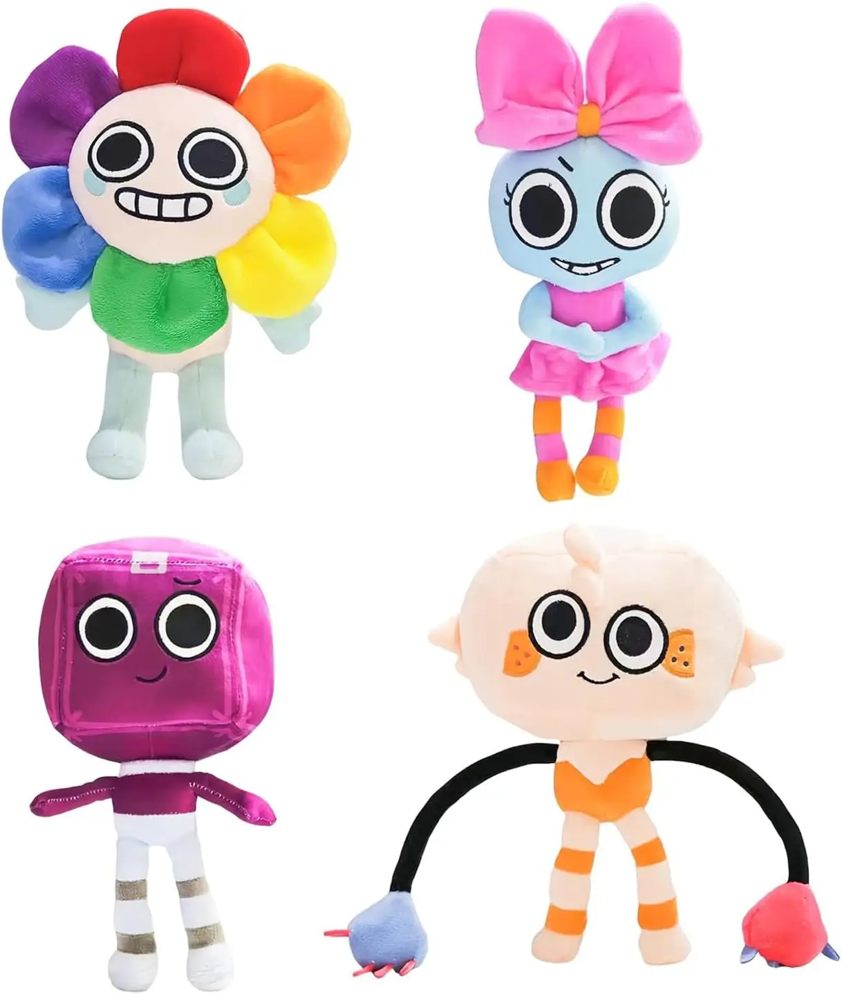 

4PC Dandy's World Plush - Fans Gift, Horror Stuffed Doll for Kids and Adults, Halloween Christmas Birthday Choice for Boys Girls