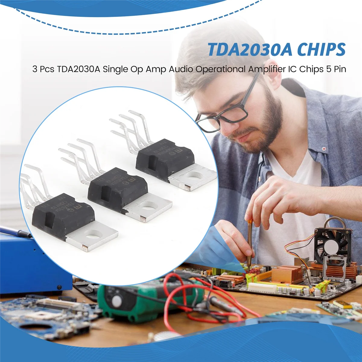 SVFE-g3 個 TDA2030A シングル オペアンプ オーディオ オペアンプ IC チップ 5