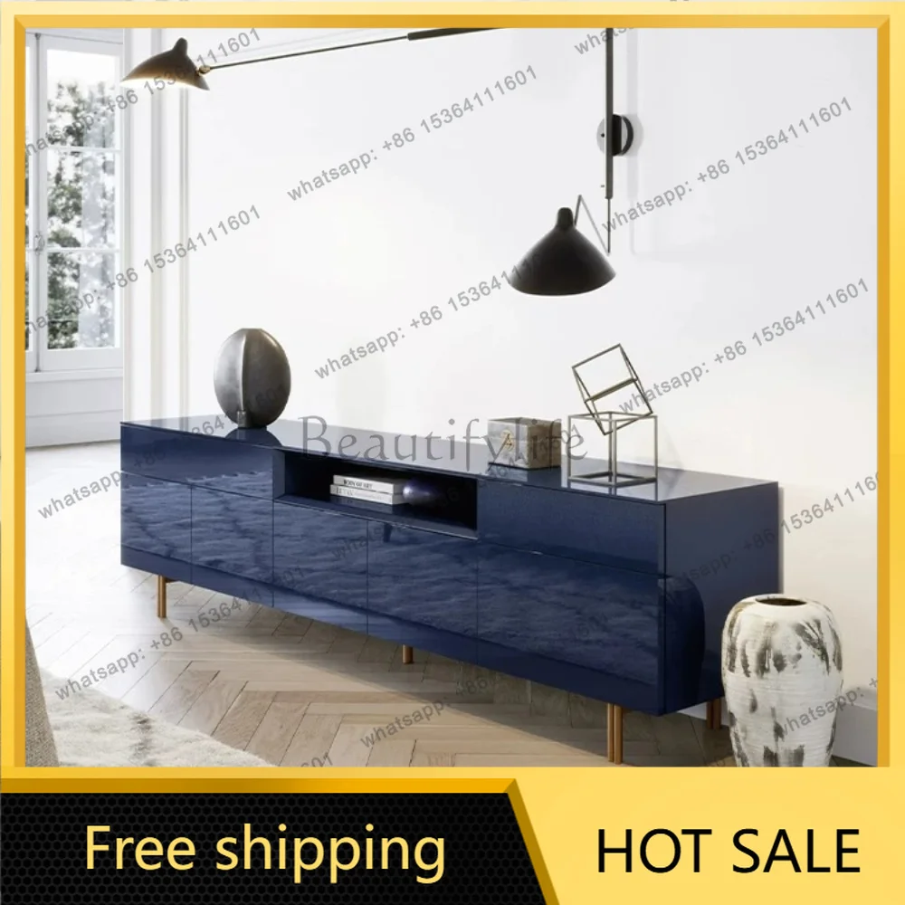 Factory Direct Italian Minimalist TV Cabinet Modern Light Luxury Piano Painting Small Apartment Living Room TV Cabinet