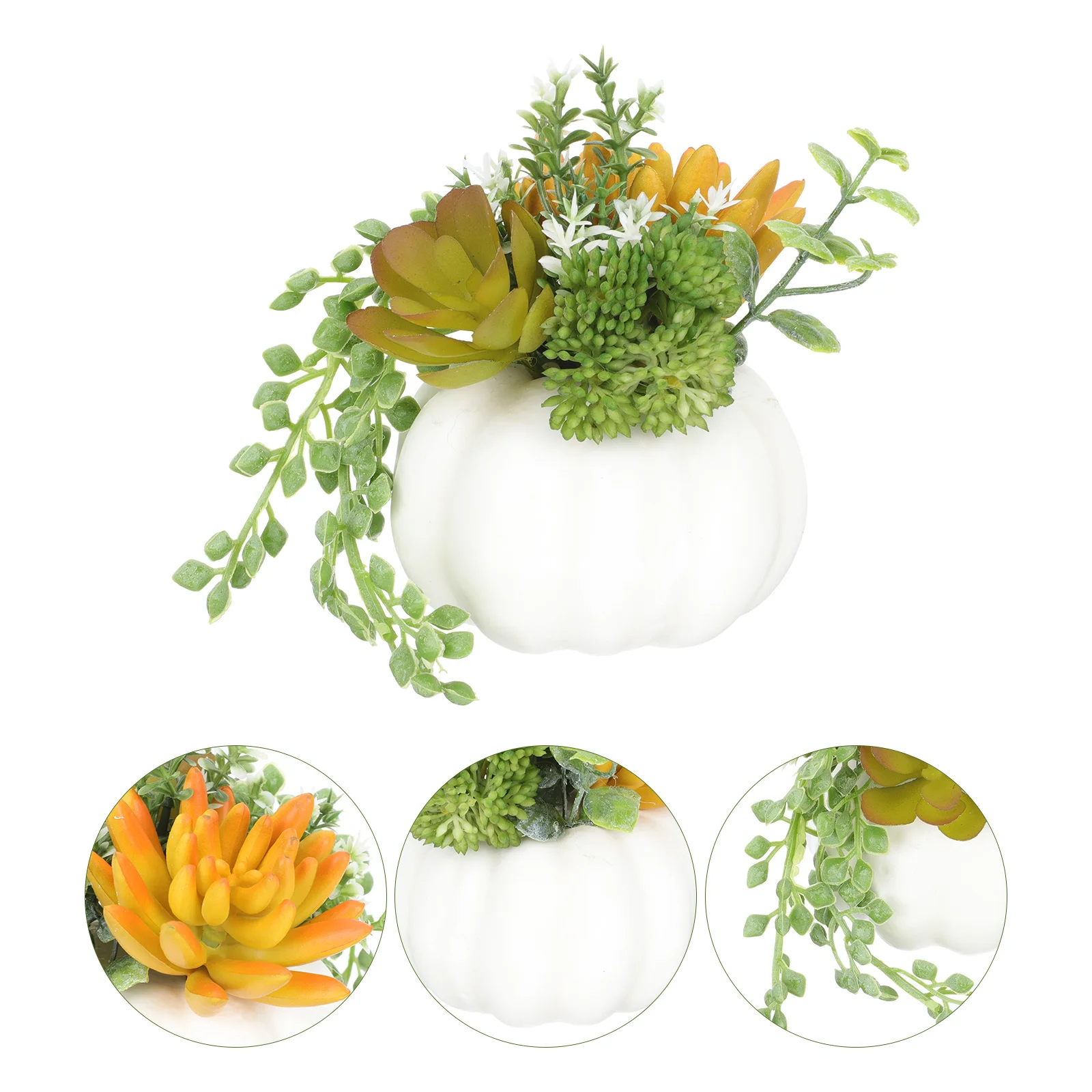 

Simulation Bonsai Pumpkin Style Compact Fake Plant Decor for Indoor Home Office Tabletop Adornment Setup Artificial Bonsai