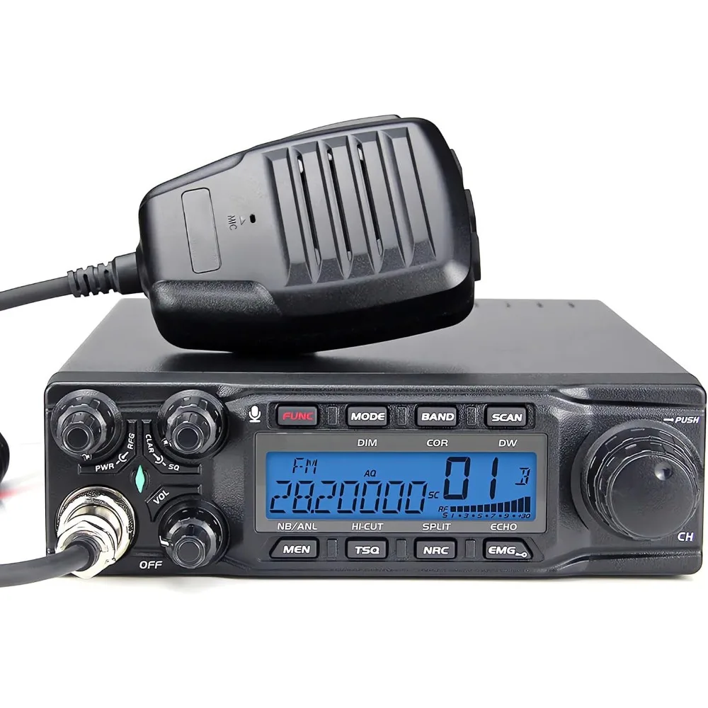 

10 Meter Ham Radio AT-6666PRO FM/AM/USB/LSB/CW Two Way Radio 80W for Truckers and Road Travelers