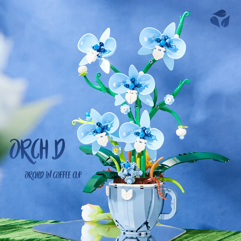 567PCS Potted Orchid MOC Build - Orchid Kids Education ulasan dan harga