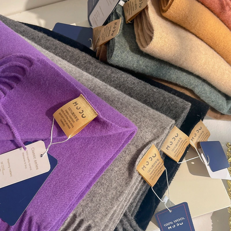 Szal damski ze 100% czystej wełny, ciepły zimowy szal kaszmirowy, wzór w szachownicę, dodatek dla par, wysokiej jakości szal wiatroodporny.