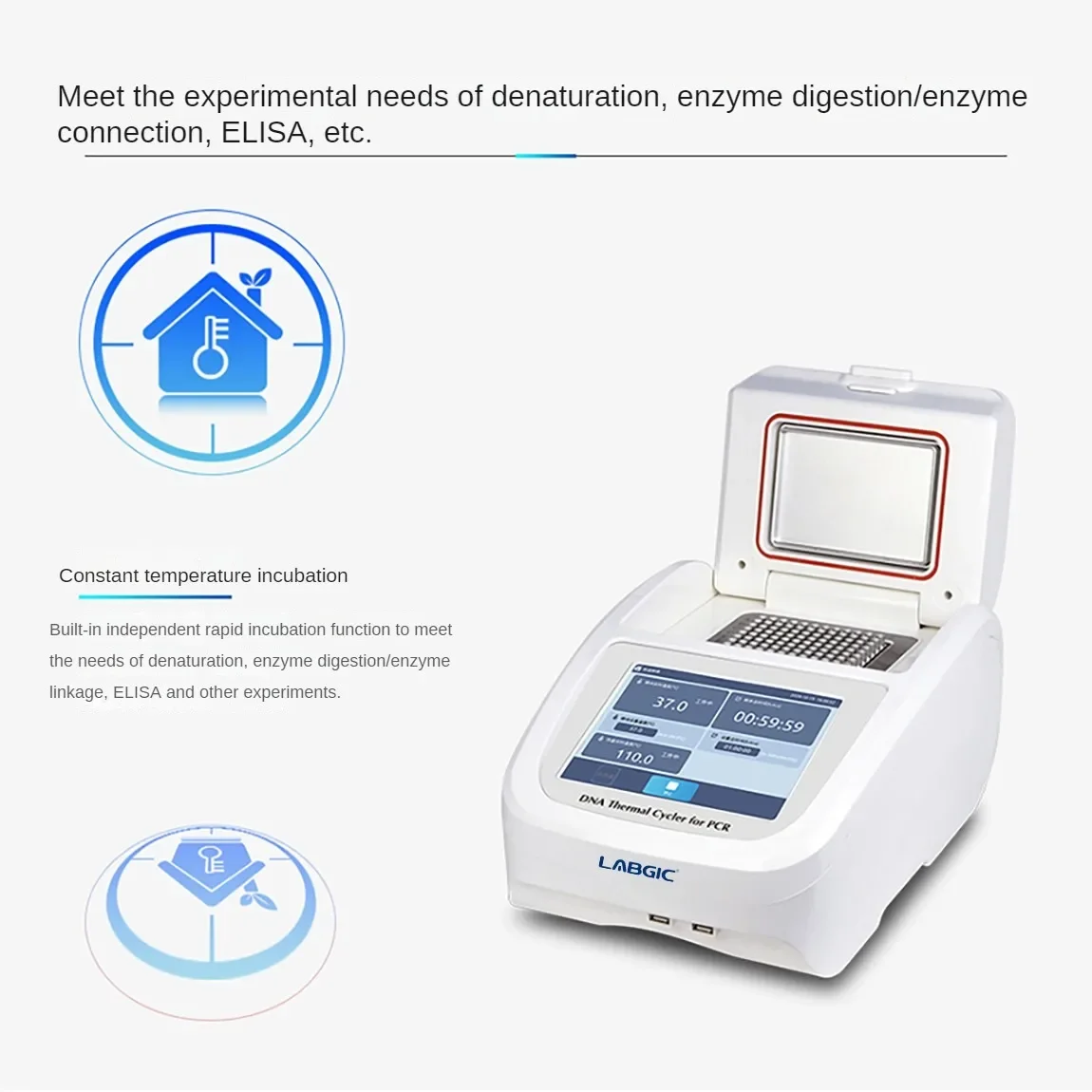 Instrumento de amplificación de gen gradiente de LTC-PCR-196 LABGIC para laboratorios biológicos