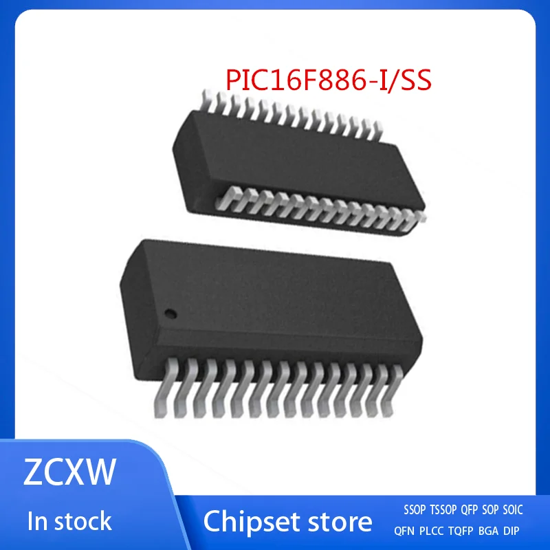 

10PCS/LOT NEW PIC16F886-I/SS PIC16F886 SSOP28