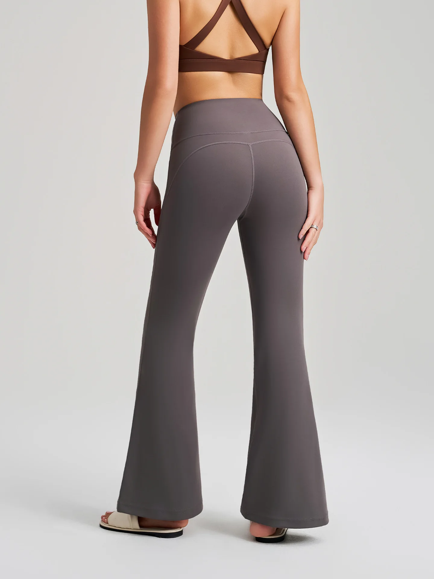 Women's High Rise Bootcut Yoga Pants, Slim Fit Flare Workout Trousers for Pilates Gym Fitness