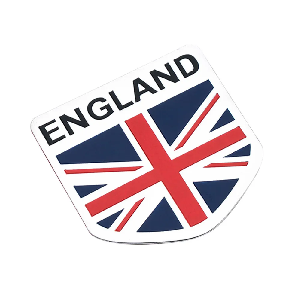 England Flag Car Sticker Aluminum Adhesive Decal for Vehicles Motorcycles Doors Mailboxes Glass Metal Easy Install Creative Auto