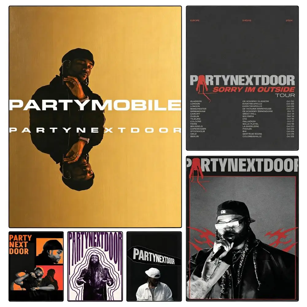 music PartyNextDoor Poster Poster Waterproof HD Unframed Self‑Stick Decor Wall Art for Home Room Decoration Gift