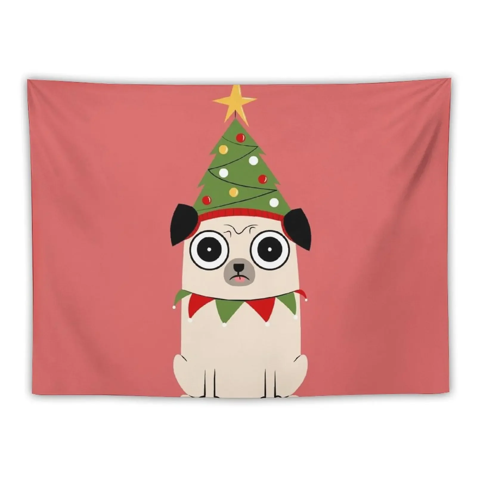 

It's Christmas for Pug's sake Tapestry Aesthetics For Room Japanese Room Decor Tapestry