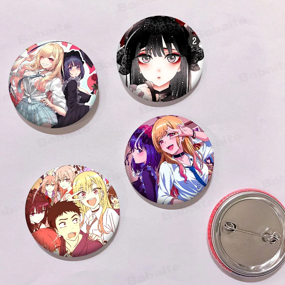 My Dress Up Darling Anime Customizable Soft Button Pin For Women Creative Jewelry Funny Badge Cartoon Lover Hat